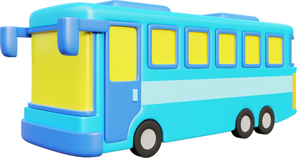 3D Bus Illustration